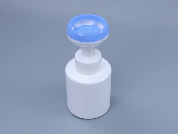 White Bottle with Blue Flower Foaming Pump